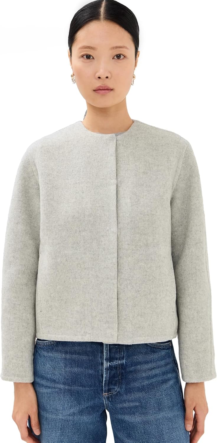 Vince Women's Double Wool Collarless Jacket