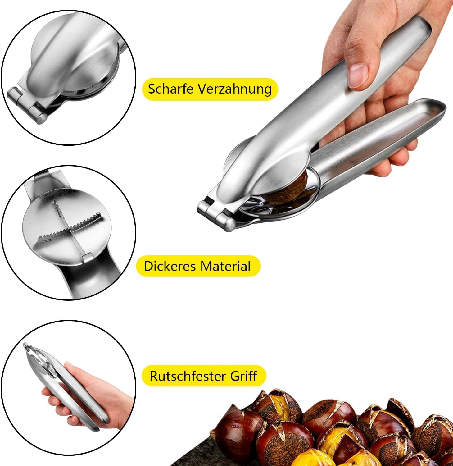 Kastanienzange & Schneider - Praktischer Kastanienöffner Aus Edelstahl