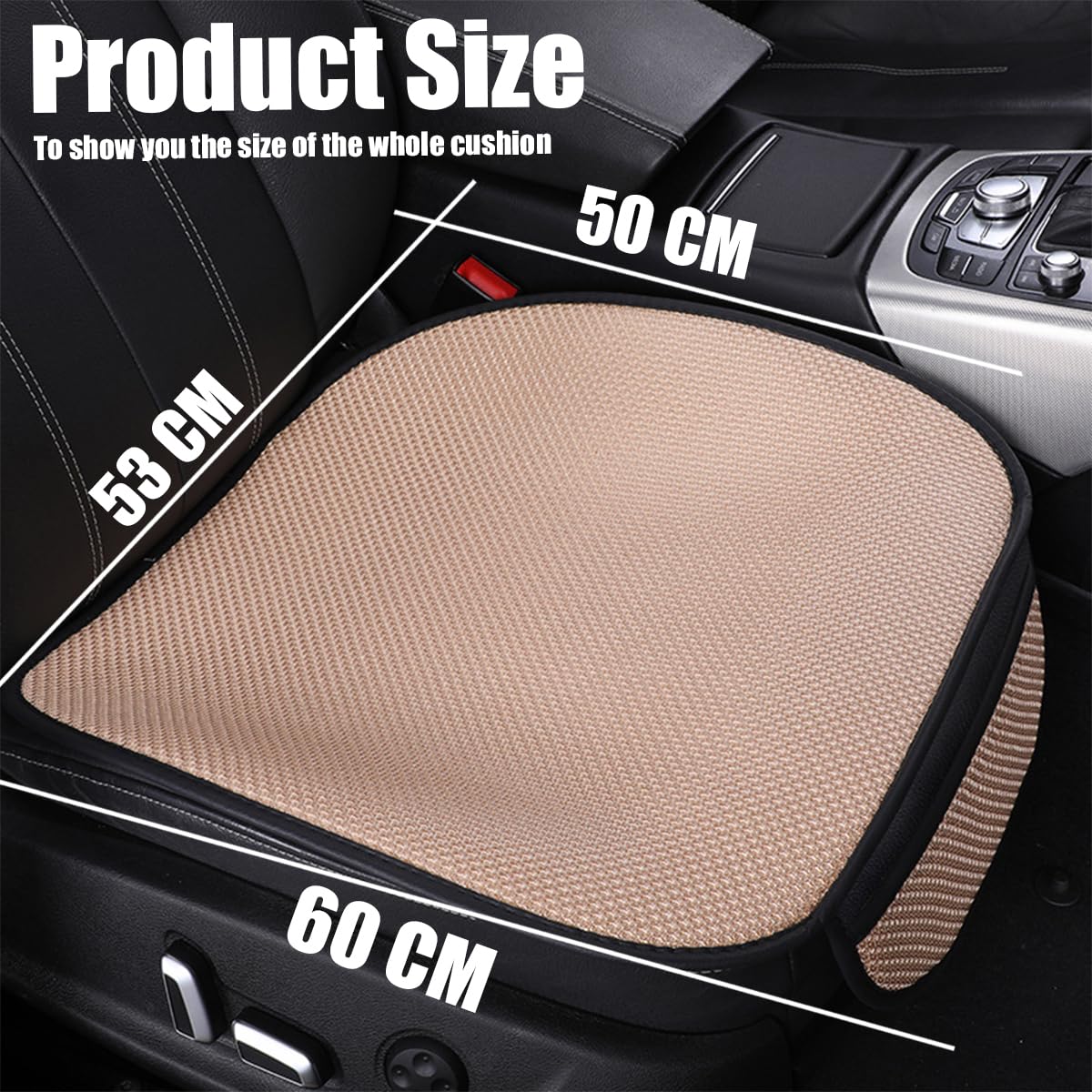 JNNJ 2 Pièces Coussin De Siège Avant De Voiture, Protecteur Sièges Doux Confort Avec Fond Antidérapant, Housse Auto Pour Camion (Café