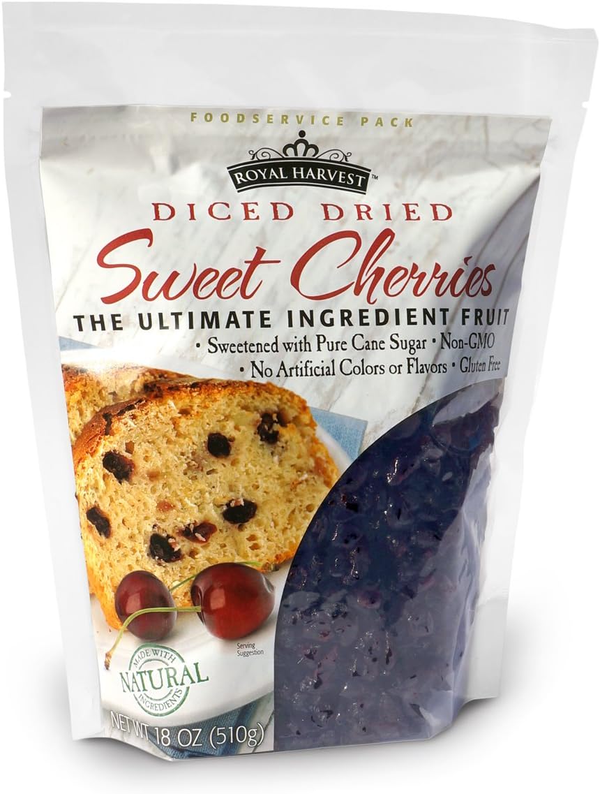 Royal Harvest Diced Dried Sweet Cherries, 18 Ounce