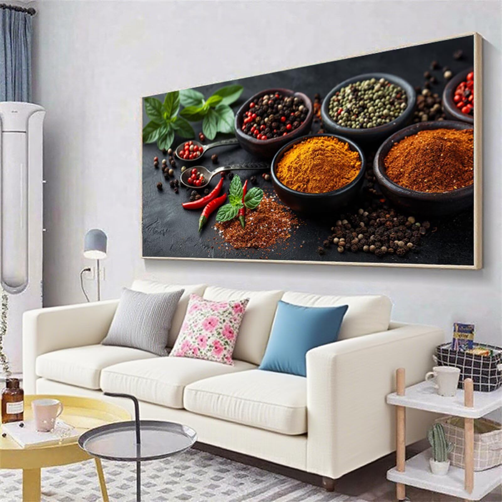 Diamentowe malowanie duży 180x90cm, diamentowe malowanie przyprawami obraz diamentowy kuchnia malarstwo diamentowe dla dorosłych, DIY kryształ haft ścieg krzyżykowy puzzle rzemiosło diamentowe