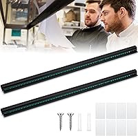 Vista 10 de Irenare 2 soportes para boletos para restaurantes de 36/48/60 pulgadas, soporte para pedidos de boletos, estante de exhibición de rieles