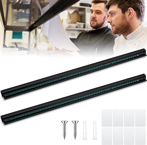 Miniatura 10 de Irenare 1 soporte para boletos para restaurantes de 36/48/60 pulgadas, soporte para pedidos de boletos, estante de exhibición de rieles para cocinas