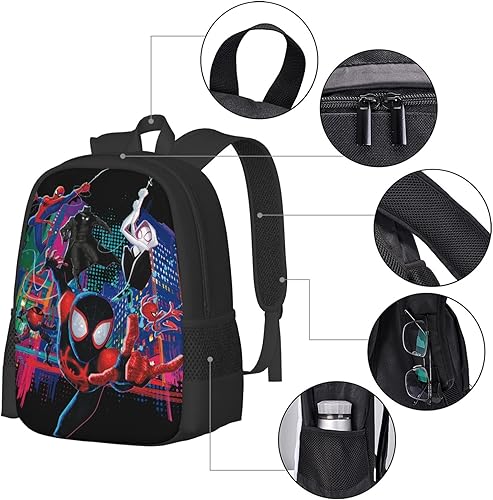 Miniatura 4 de LVTFCO Mochila de viaje, mochila de superhéroe, bolsas para hombres y mujeres, Negro1, Mochilas de viaje