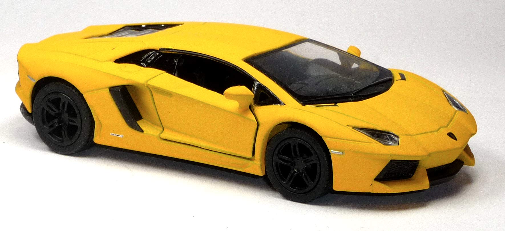 Generisch Kinsmart Model Car Compatible with Lamborghini Aventador LP700-4 Yellow Matt Approx. 12.7 cm