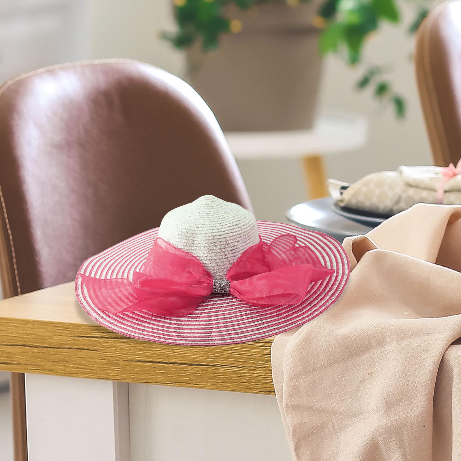 QUARKZMAN 25 Iarde 3" Larga Treccia Crine Cavallo Poliestere, 1 Rotoli Treccia Rigida Crine Cavallo per Cucitura Ossa Poliestere Abito Sposa Ballo Gonna Cappello, Rosa