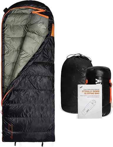 Ultimate 4-Season Down Sleeping Bag for Adventure - Lightweight, Compact Design for Adults with 550/600 FP, Rated 0°F to 30°F for Backpacking, Camping & Hiking