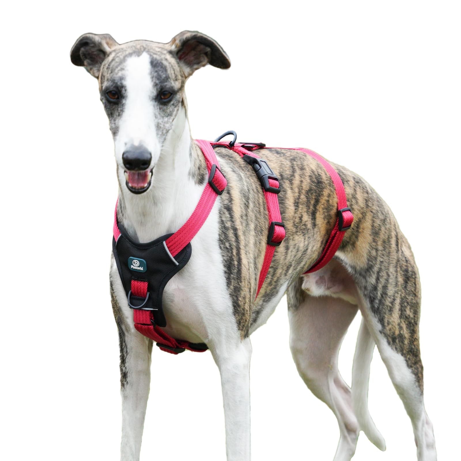 Arnes Antiescape Perro, Arnes Antitirones Perro, Arnes Perro Pequeño, Ajustable, Duradero, Transpirable, Sin Estrangulamiento, Entrenamiento y Paseo al Aire Libre (Rojo Rosa, S)