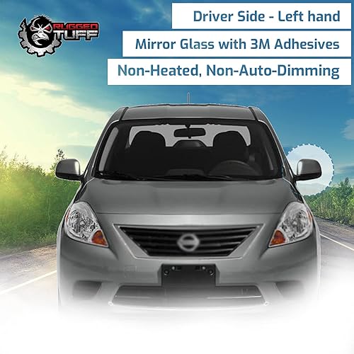 Miniatura 6 de exactafit 8144L - Reparación de cristal para espejo lateral del conductor compatible con Nissan Versa 2007, 2008, 2009, 2010, 2011, 2012