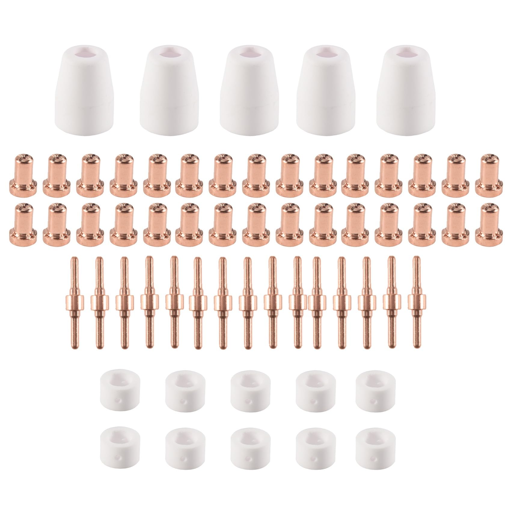 Aisuoka 60 Pieces of Plasma Cutting Consumables for Cut40 50 Flashlight with Plasma Cutter PT31 LG40