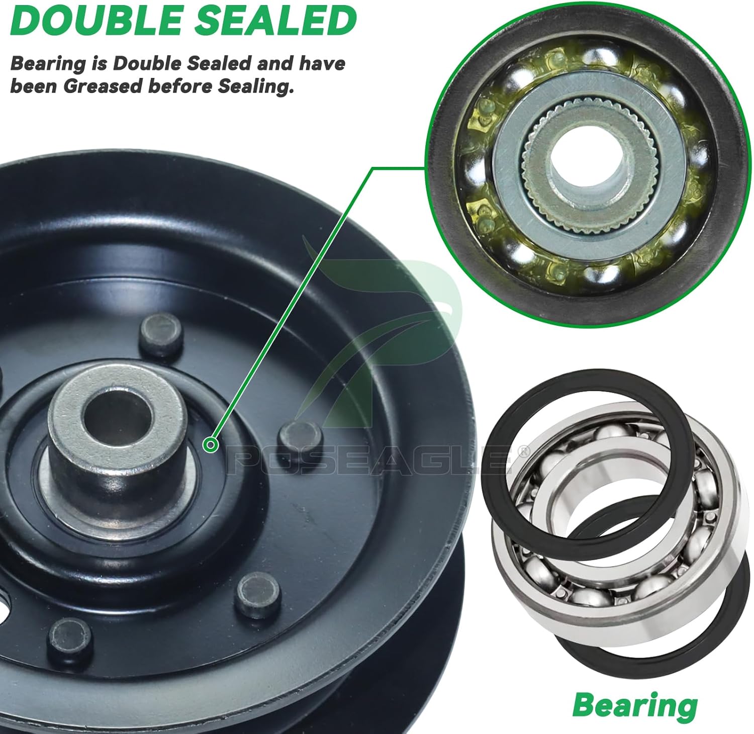 2 Pack 132-9420 Flat Idler Pulley Replaces 106-2175 Flat Idler Pulley for Toro 50" 42" Timecutter SS5000 SS4235 SS4225 MX5060 SS5060 MX5050 Z5000 Z4200 MX5000 SS4200 Z5035 Riding Mowers