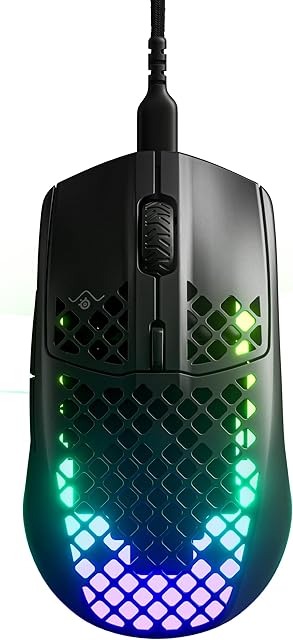 SteelSeries Aerox 3 Onyx (2022) - Super Light Gaming Mouse - 8,500 CPI TrueMove Core Optical Sensor - Ultra-lightweight 59g Water Resistant Design