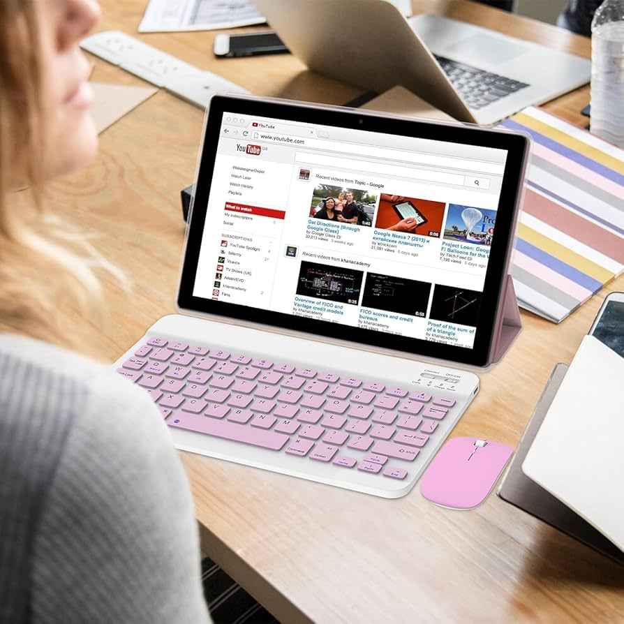 Android Tablet 2 in 1 Tablets 10 Inch Tablet with Keyboard