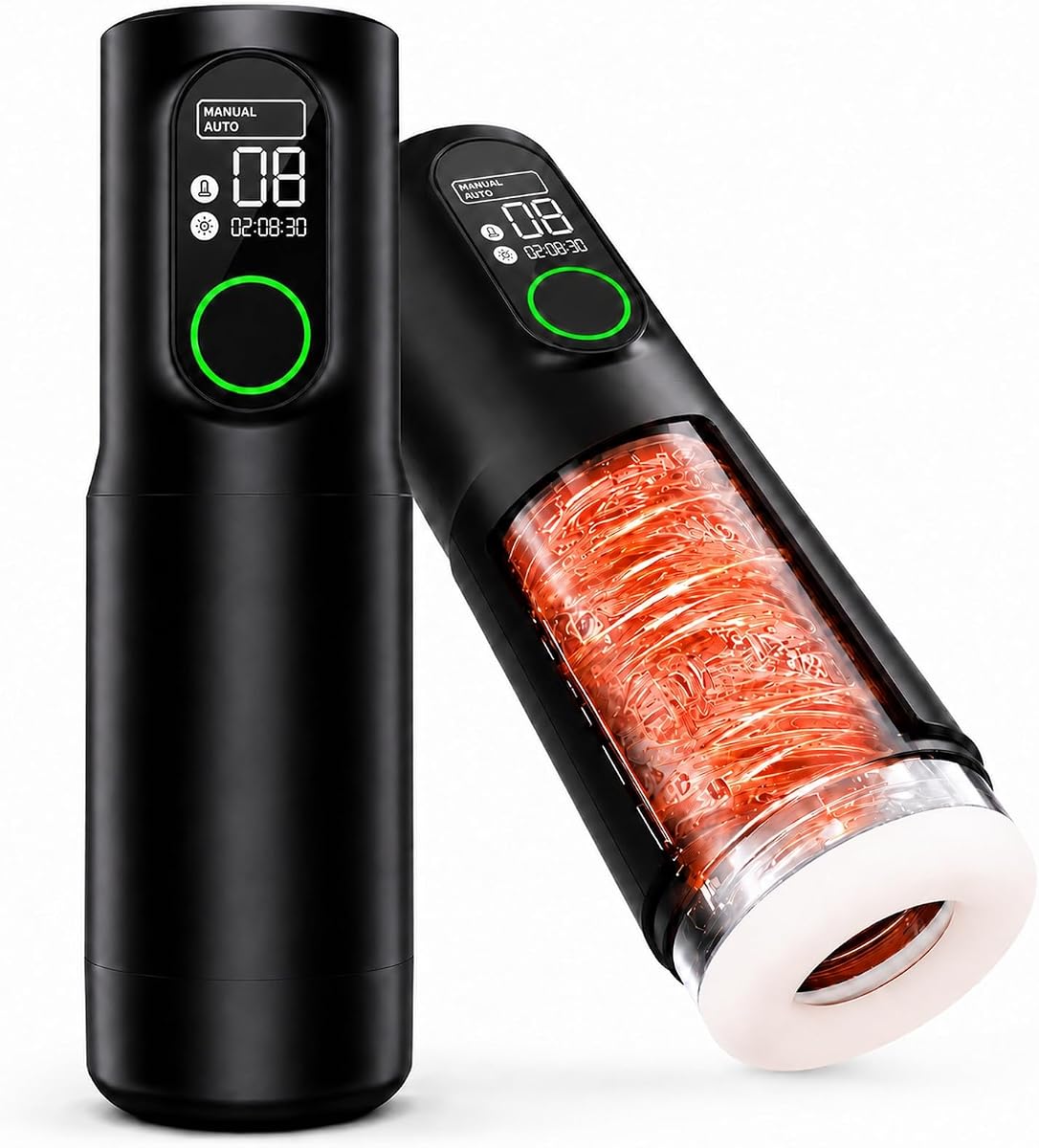Tracy's Dog TriggerX Male Masturbator Sex Toys for Men | 10 Thrusting & 10 Rotating Modes, Heating, LED Display, Stepless Speed Control, Penis Pump