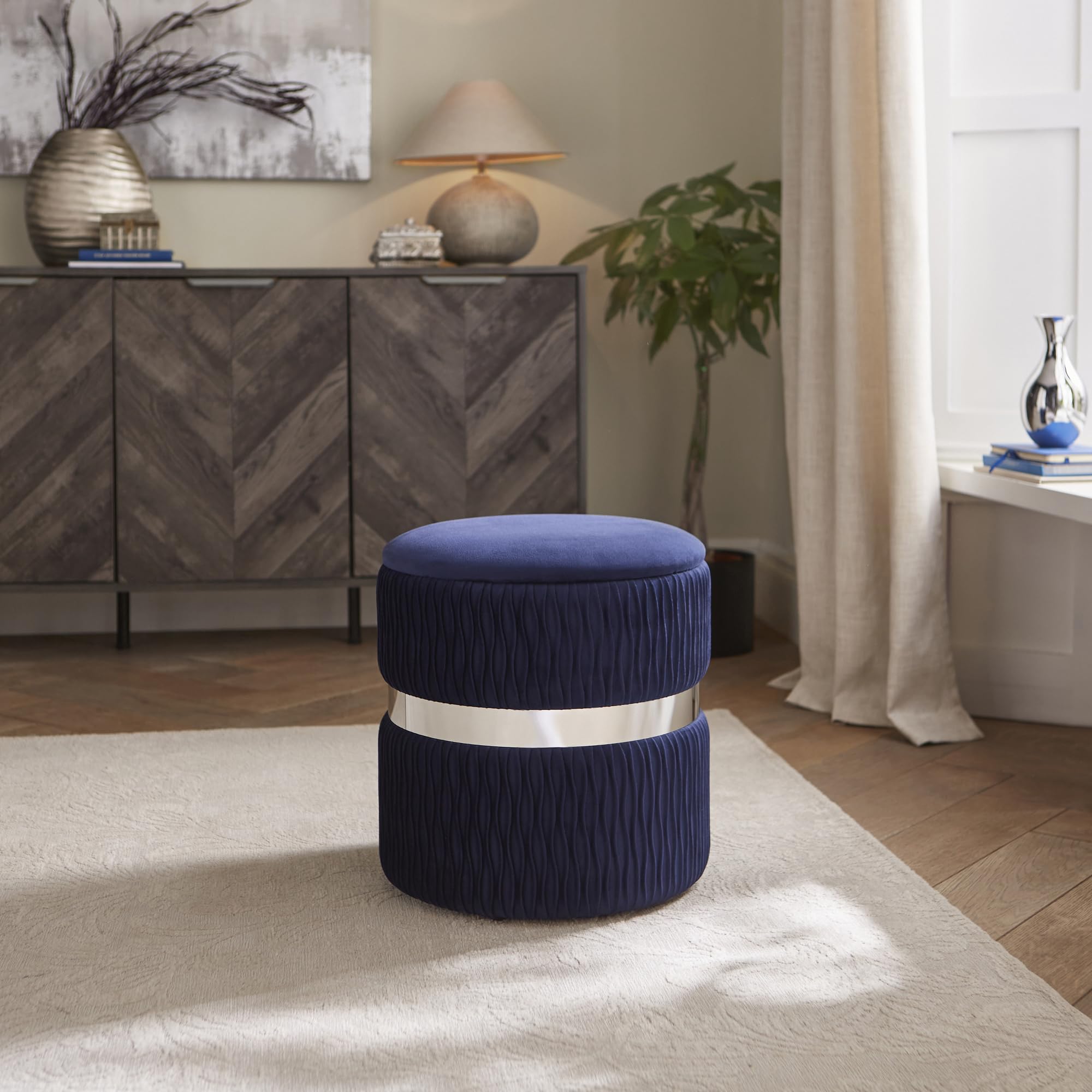 GFW Storage Stool Small Midnight Velvet