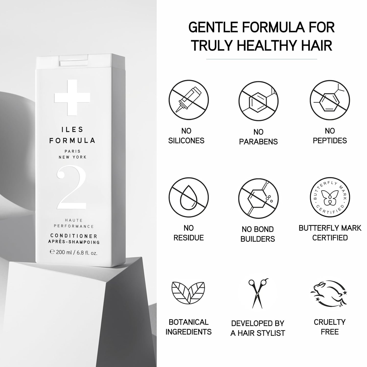 ILES FORMULA Conditioner for Dry, Damaged, Color Treated Hair – Deeply Moisturizing & Hydrating Hair Repair, Anti-Frizz, Silicone & Sulfate Free Professional Conditioner for Women, Salon Grade (200ml) - Image 7