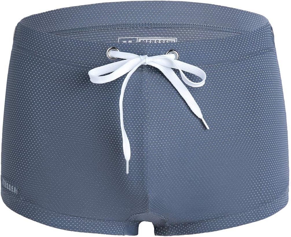 MIZOK Men's Swim Trunk Swimwear Quick Dry Bathing Suit Board Short Sexy Boxer Brief with Drawstring - Image 6