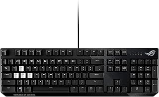 ASUS ROG Strix Scope 100 Percent RGB Wired Gaming Mechanical Keyboard, Cherry MX Red Switches, Extra WASD Silver Keycaps, Wider Ctrl Key, Stealth Key, Macro Support, Aluminum Top-Black, UK Layout
