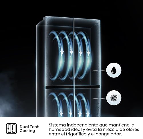 Hisense Pureflat Eclipse RQ760N4IFE Plumbed Total No Frost American Fridge Freezer - Black - E Rated - 9