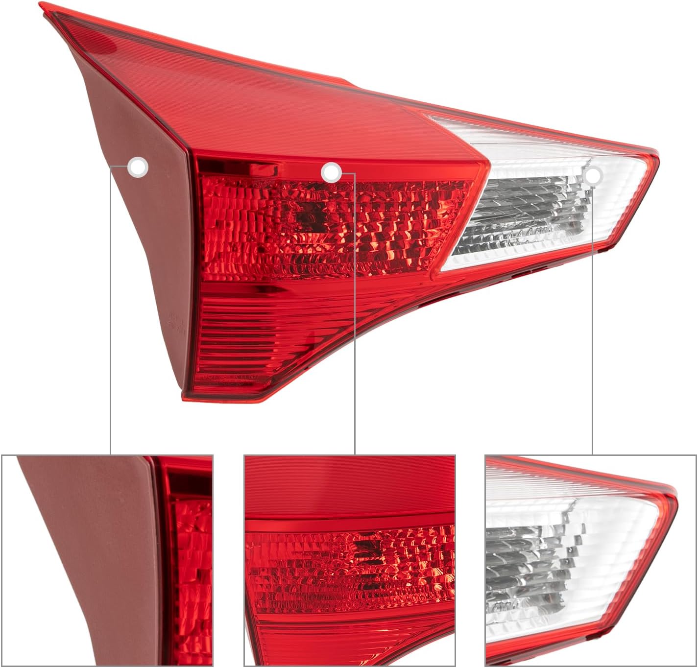 Pair Tail Lights Compatible with Toyota RAV4 2013 2014 2015, Tail Lights Driver Side Passenger Side 81593-42010, 81581-42050