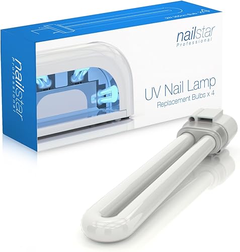 nailstar Secador de lámpara de uñas UV de 9 W en forma de U de 365 nm - Paquete de 4