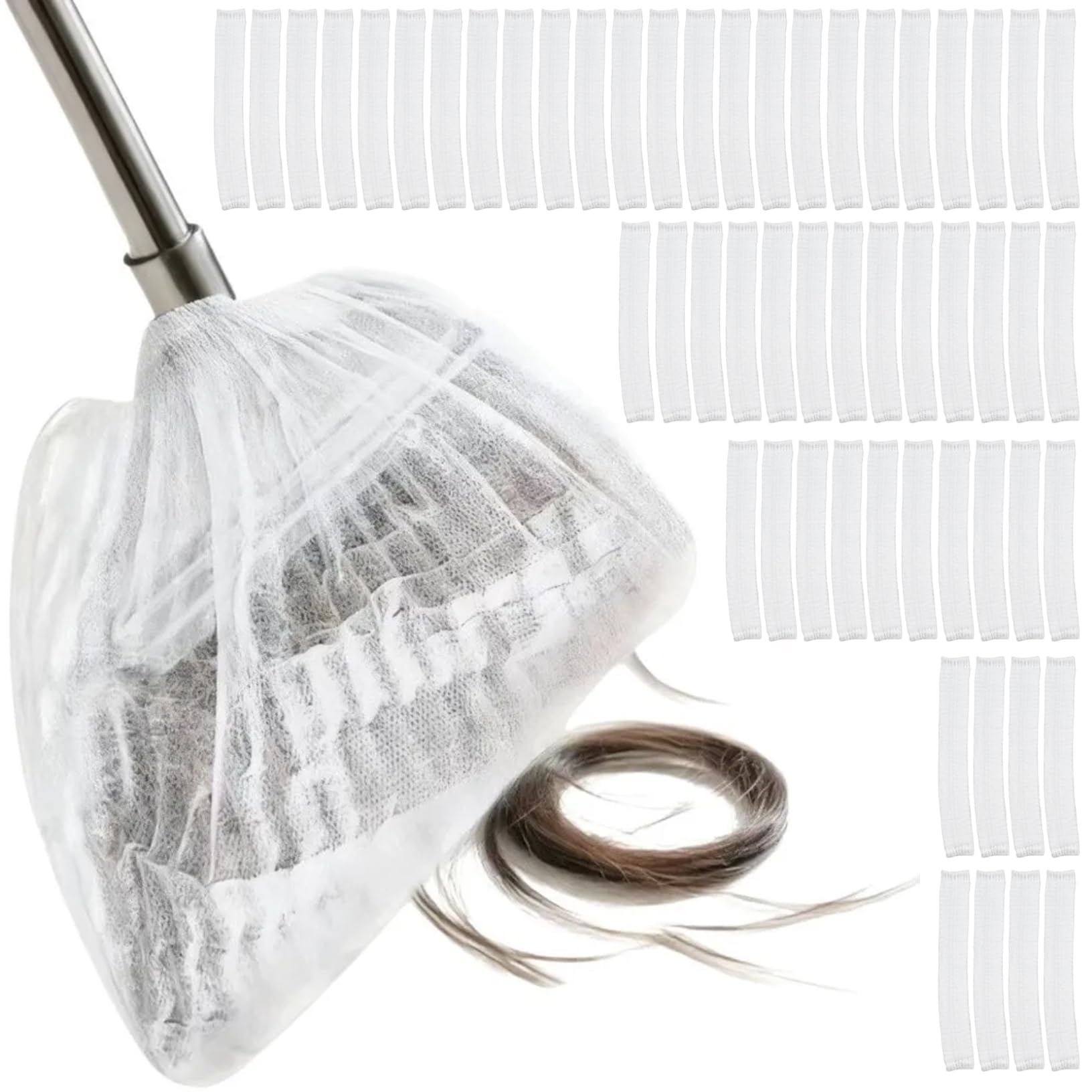 NASSMOSSE Lazy Broom Cover – 100PCS Stretchable Non-Woven Fabric Dust Sleeves, No Rinsing Required