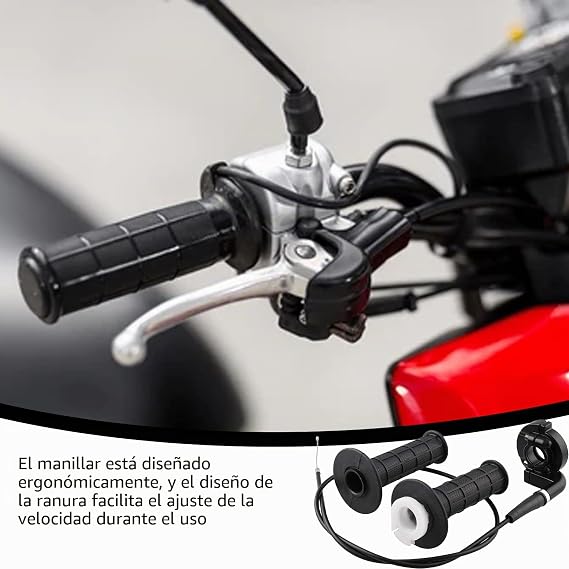 1 Pair Throttle Grips Motorcycle Handlebar Grips 7/8