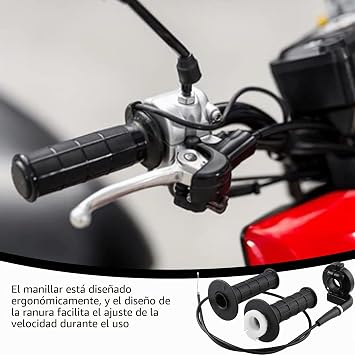 1 Pair Throttle Grips Motorcycle Handlebar Grips 7/8