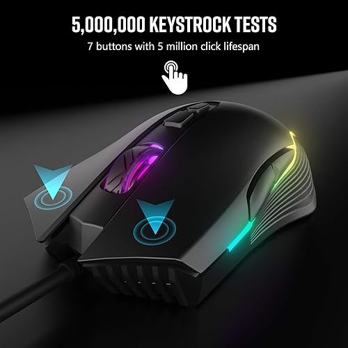 Miniatura 2 de Premier Accessory Group - Ratón con cable RGB Altec Lansing (ergonómico, 1200 a 7200 ppp)