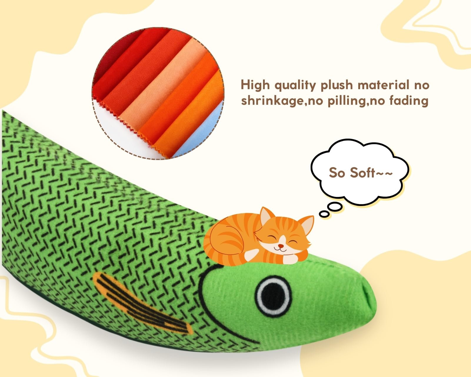 ds. distinctive style 3 Pack Catnip Cat Toys with Subtle Sound - Kicker & Interactive Fish Shapes for Kittens and Adult Cats - Image 3