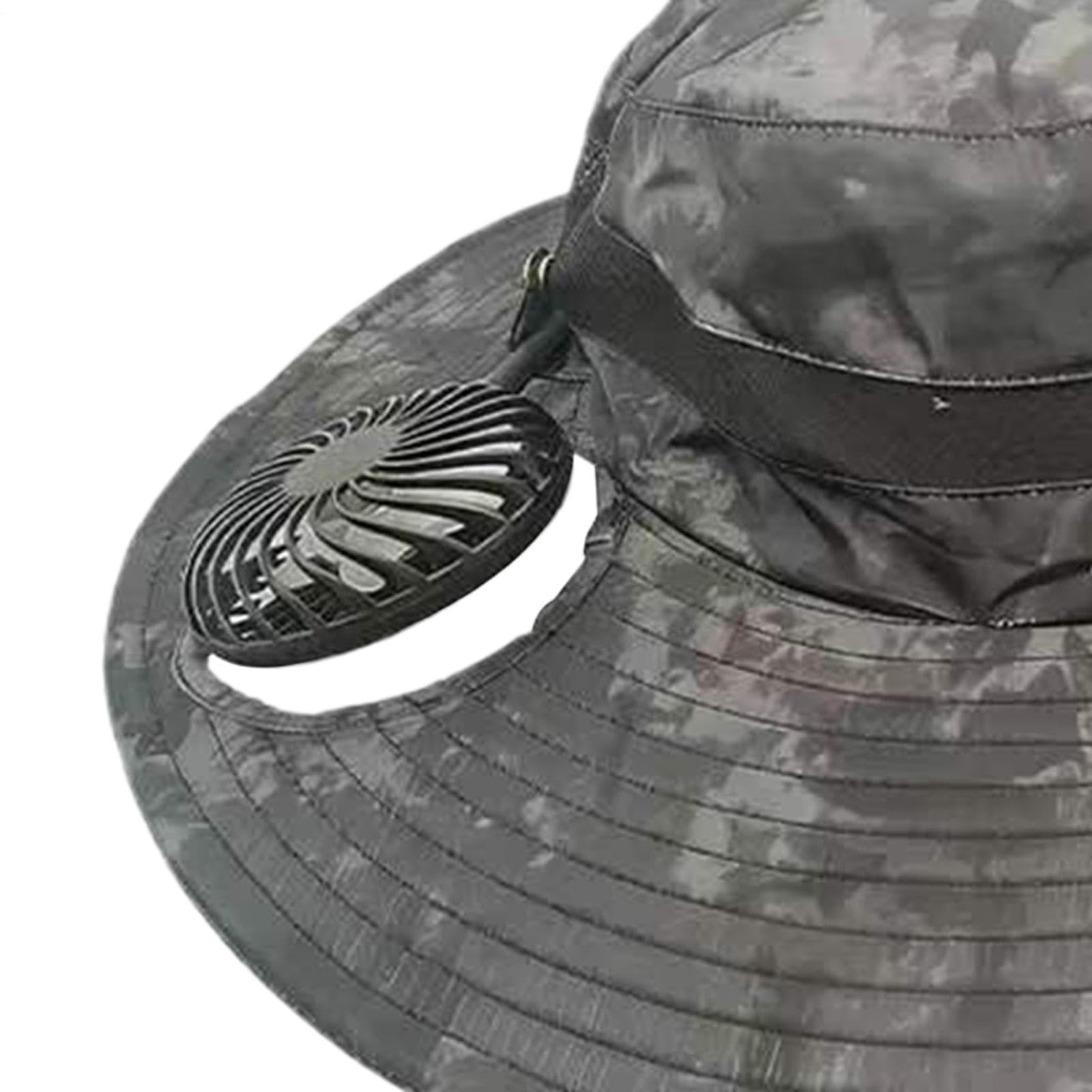 Generico Men Bucket Hat | Gorro portátil refrescante | Sombrero de sol de cubo con ventilador, para mujer, adulto, , chico, senderismo, viaje, playa, camping, trabajo