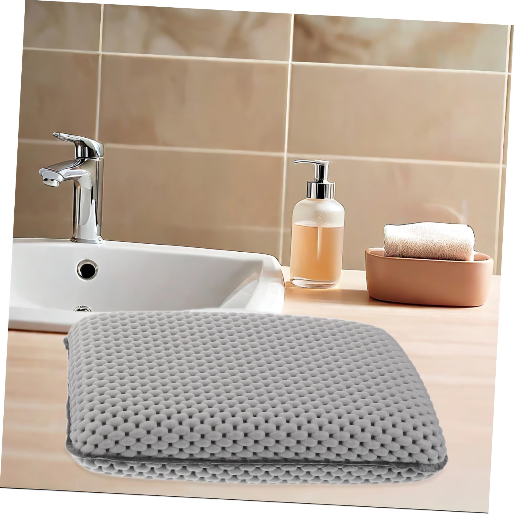 Homoyoyo Cuscino per Bagno in Plastica 2 Pezzi con Ventose per Spa, Viaggio e Hotel