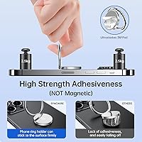 Vista 4 de Syncwire Cell Phone Ring Holder Stand, 360 Degree Rotation Finger Ring Kickstand Polished Metal Phone Grip for Magnetic Car Mount