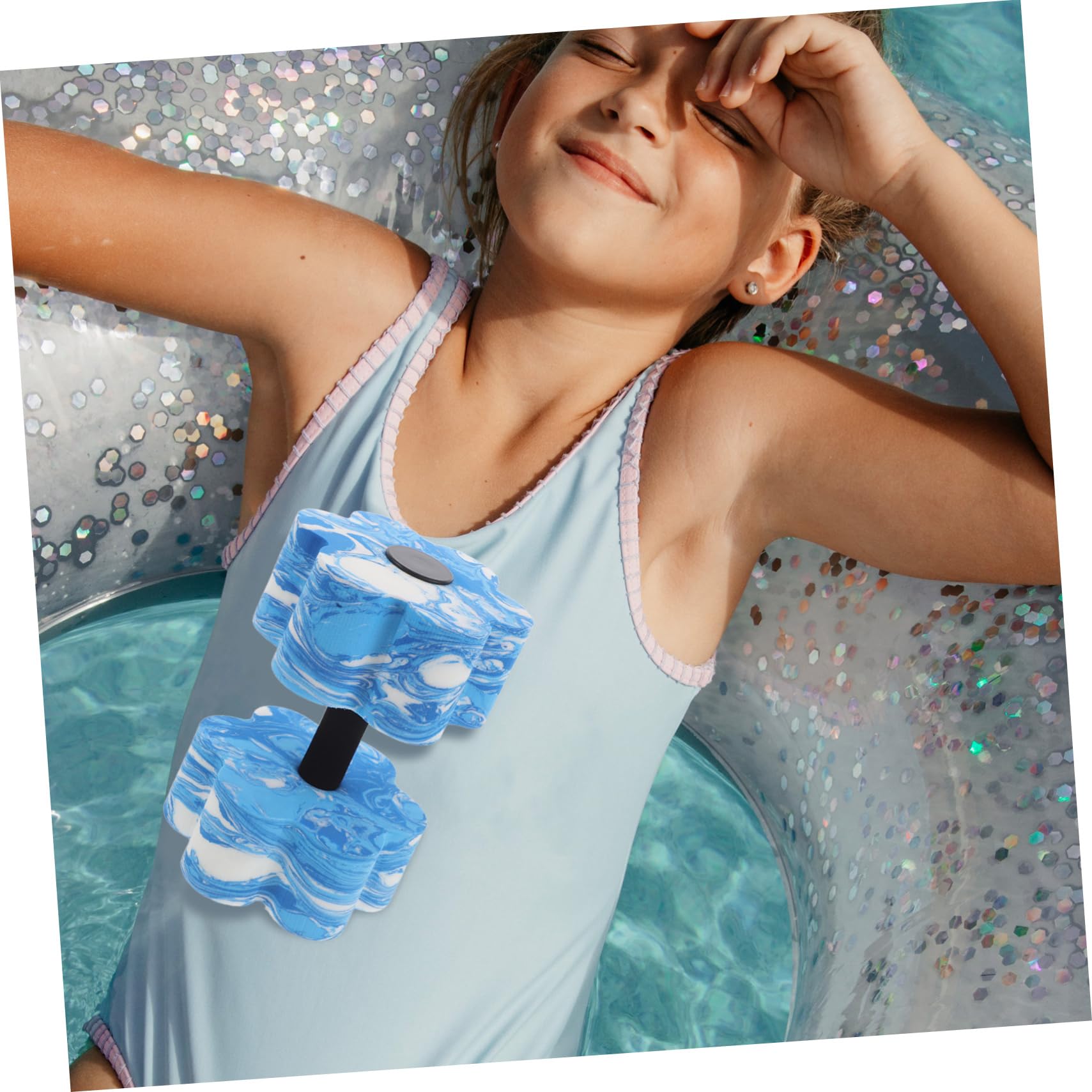 BESPORTBLE Manubri da Yoga manubri galleggianti Attrezzature per Il Fitness in Piscina manubri con Pesi d'Acqua Pesi per acquagym manubri per Allenamento in Acqua Pesi subacquei Eva Violet