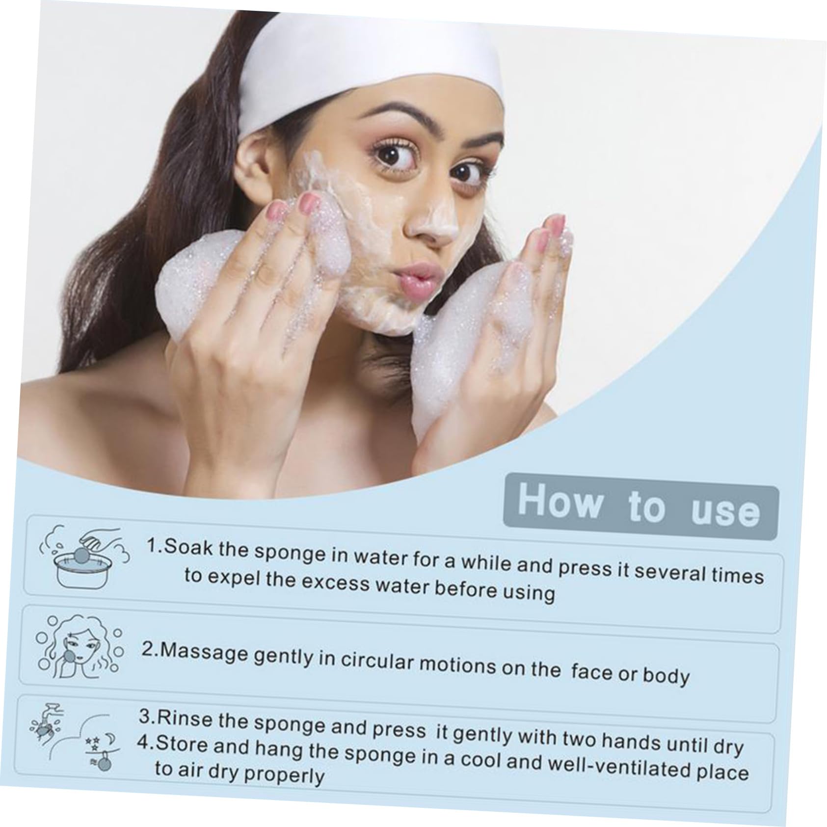 POPETPOP 9 Piezas Lavado De Cara De Esponja Esponjas Maquillaje Cara Esponja De Maquillaje Leche Limpiadora Limpieza