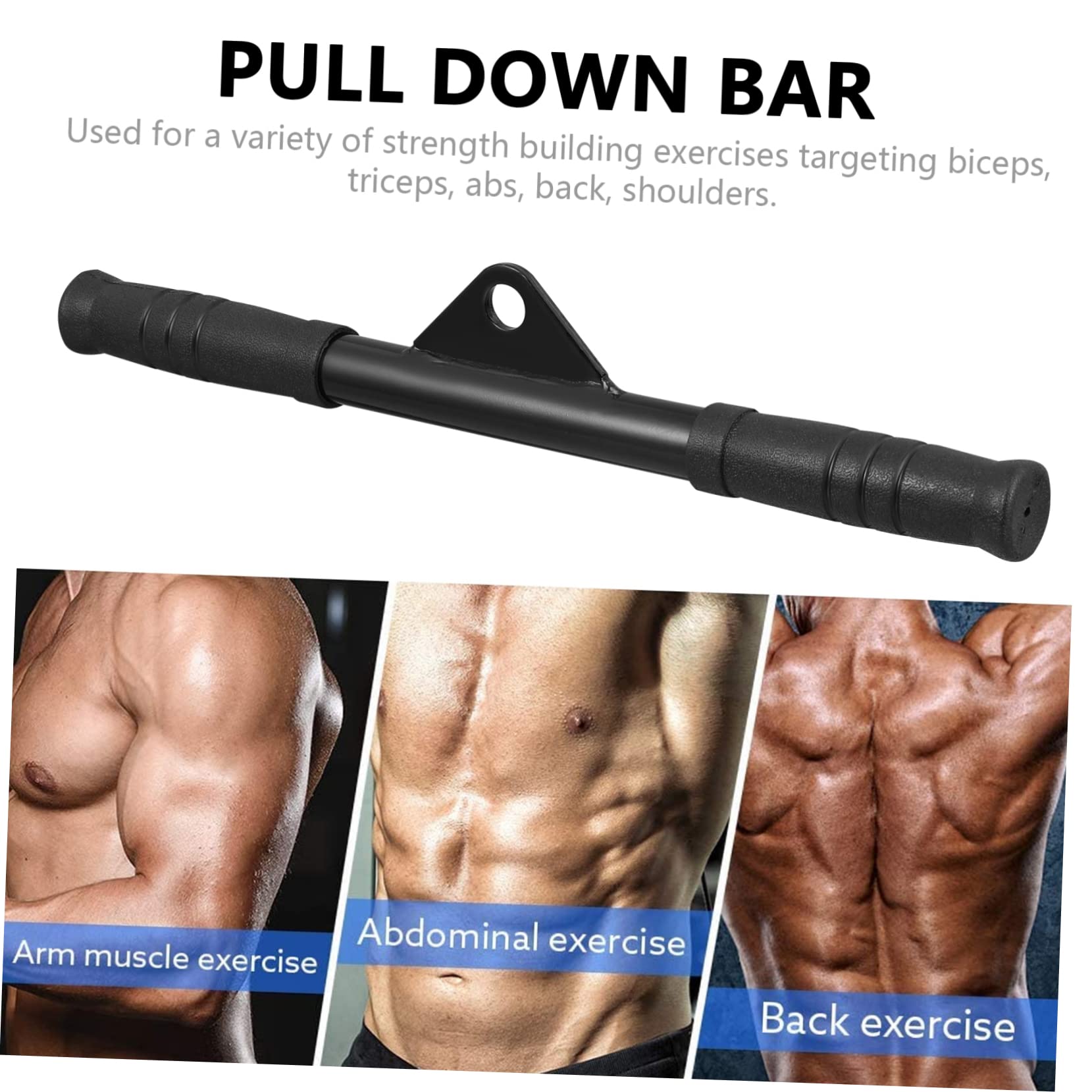 TOYANDONA Barra de Tracción Accesorio Fitness Resistente y Funcional de Hierro Fácil de Instalar y Quitar para Bíceps y Tríceps Adecuado para Gimnasio o Casa