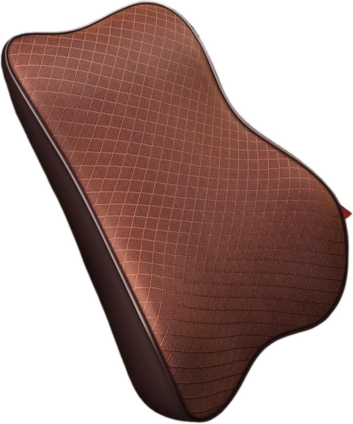 Car Headrest Car Neck Headrest Pillow Cushion Fit for Seat Head Support Automobiles Fit for Seat Neck Rest Memory Cotton Office Backrest Comfortable (Color : 1pcs Brown Back)