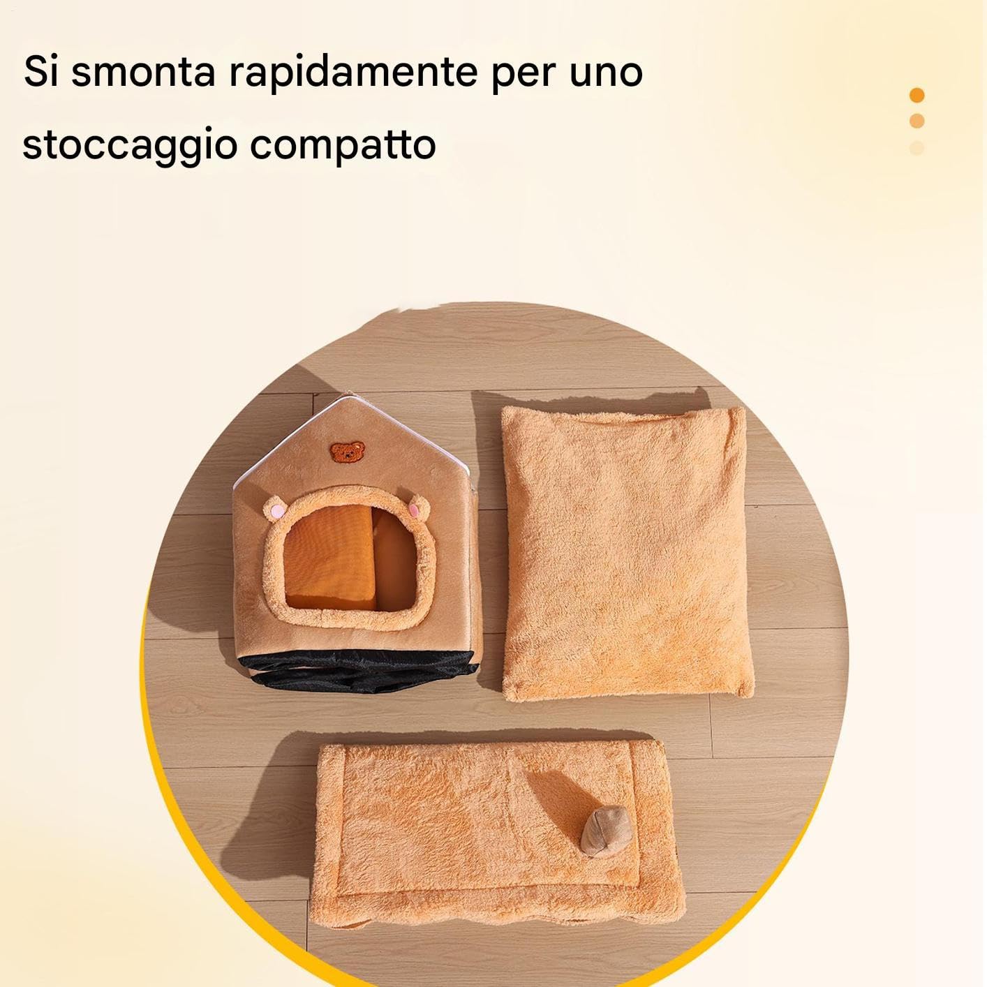 Cama Cueva para Gatos Plegable Con Cojín Extraíble | Cálido Y Para Gatos Y Cachorros Para Gatitos Cachorros Dormir Invierno Dormitorio Sala Balcón Apartamento Decoración