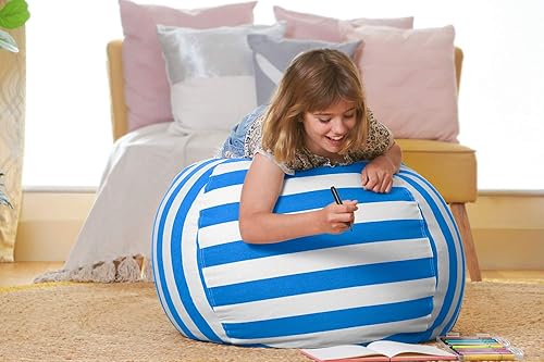 Miniatura 92 de Aubliss Puf de peluche con diseño de puntos rosa claro, mediano (32 pulgadas) rosado (Light Pink Dot),Unicornio de ojos grandes azul,Dinosaurio,Gris