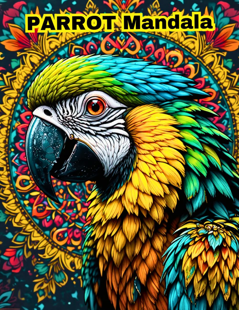Mindful Parrot Mandalas: 50 Unique Exotic Bird Designs for Calm and Creative Expression