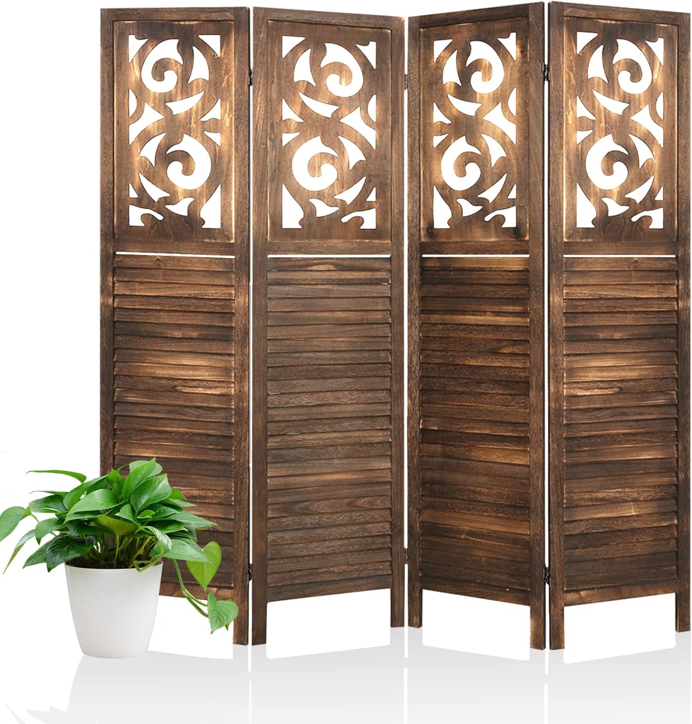 Amazon.com - Acendside 4 Panel Room Divider, Room Dividers and Folding ...