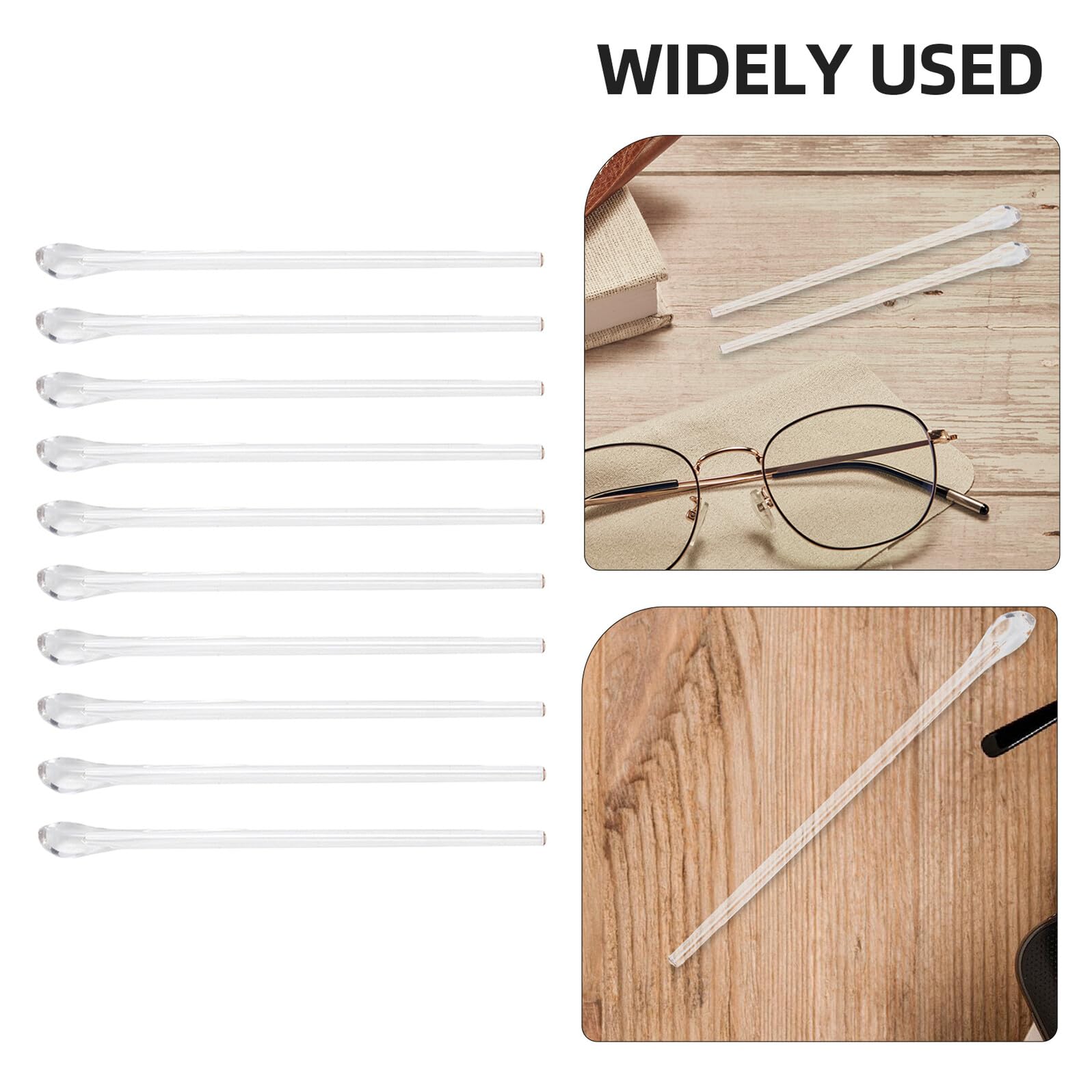 Embouts de Protection Lot pour Branches de Lunettes en Plastique Argenté | Antidérapants et Flexibles, Très Légers, pour Branches de Lunettes de Lecture et Usage Extérieur