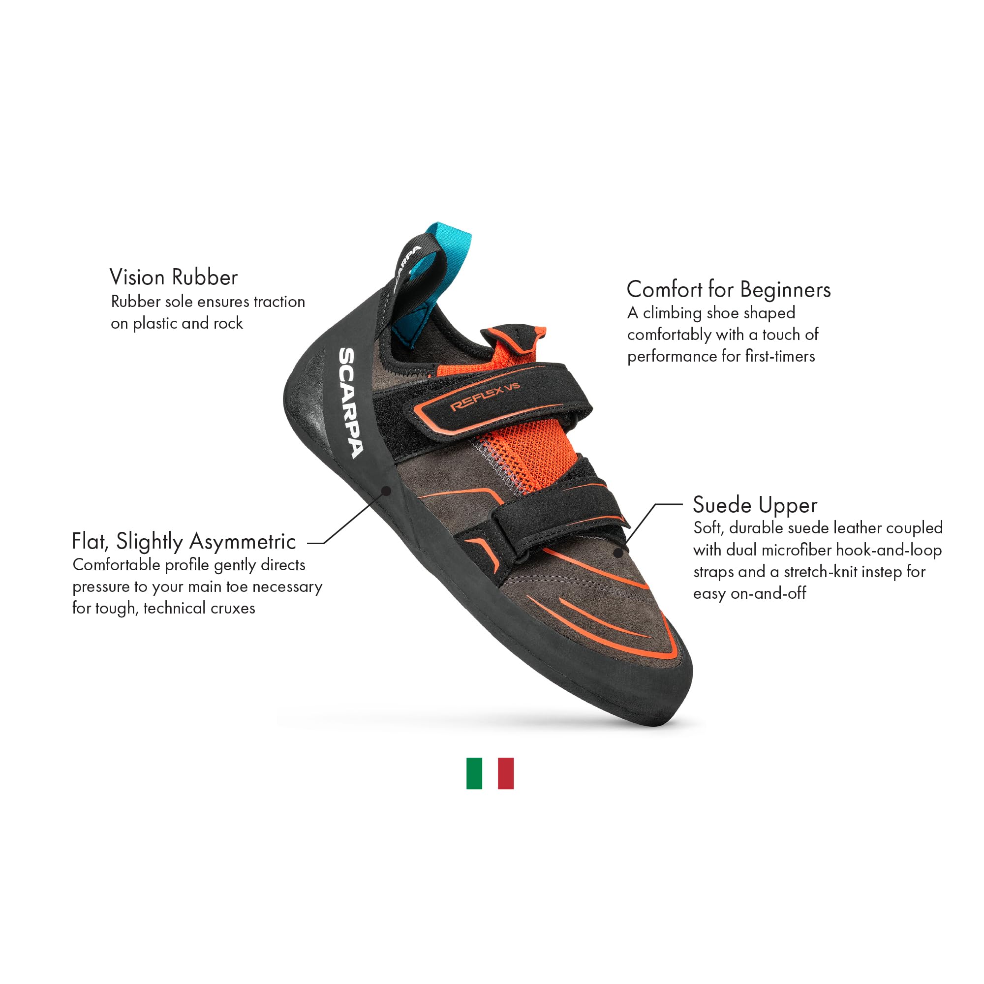 SCARPA Chaussures d'escalade pour homme Reflex VS débutant pour gym et escalade sportive