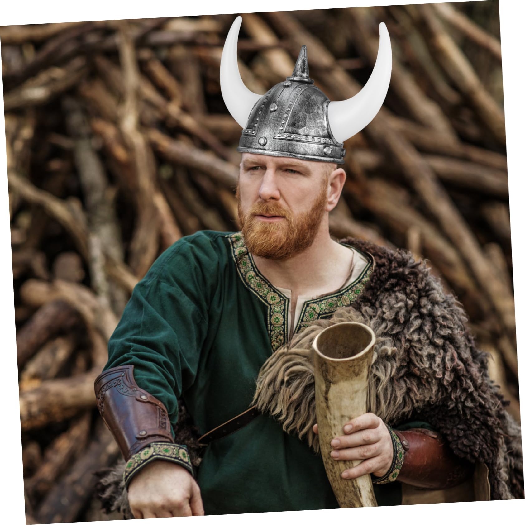 Sombrero Vikingo de Plástico 4 Piezas para Fiesta y Eventos | Hecho a Mano y Reutilizable, Estilos Versátiles, para Actividades Escolares y Grupos Infantiles o Adultos
