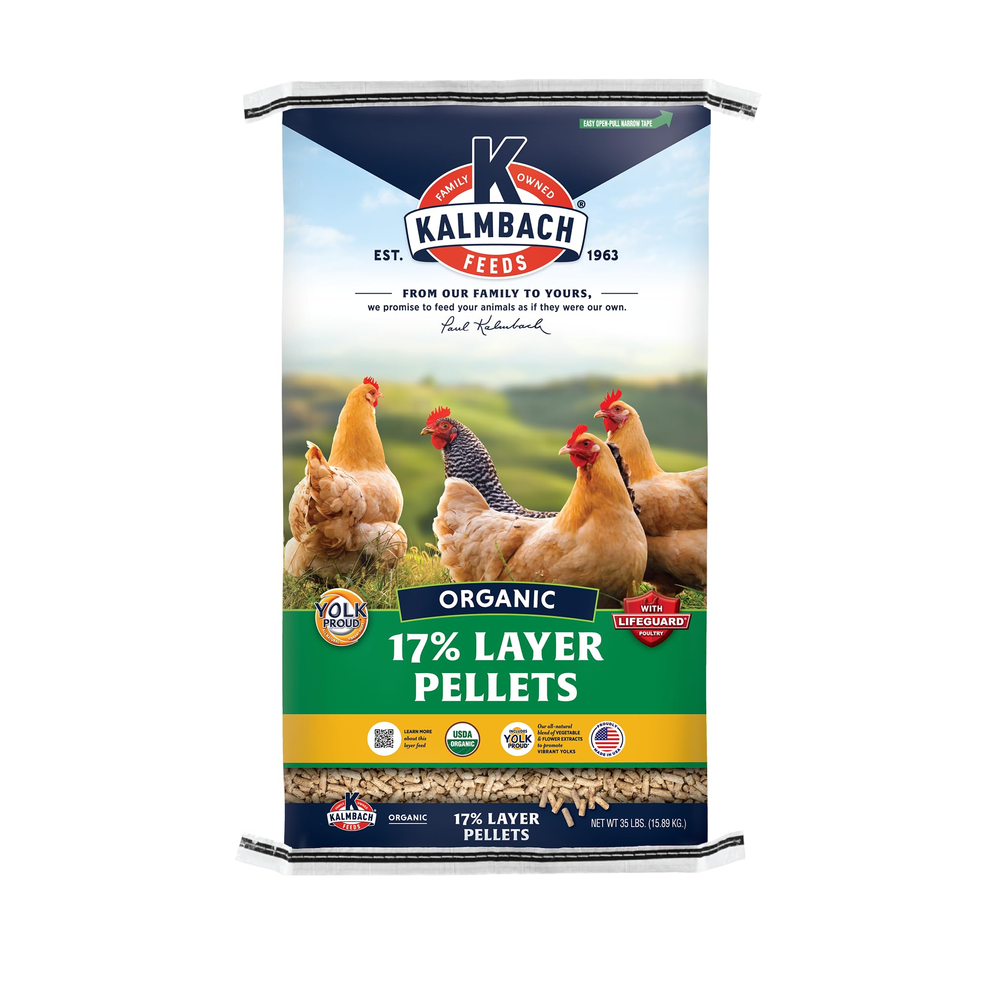 Kalmbach Feeds 17% Organic Layer Pellet for Chickens