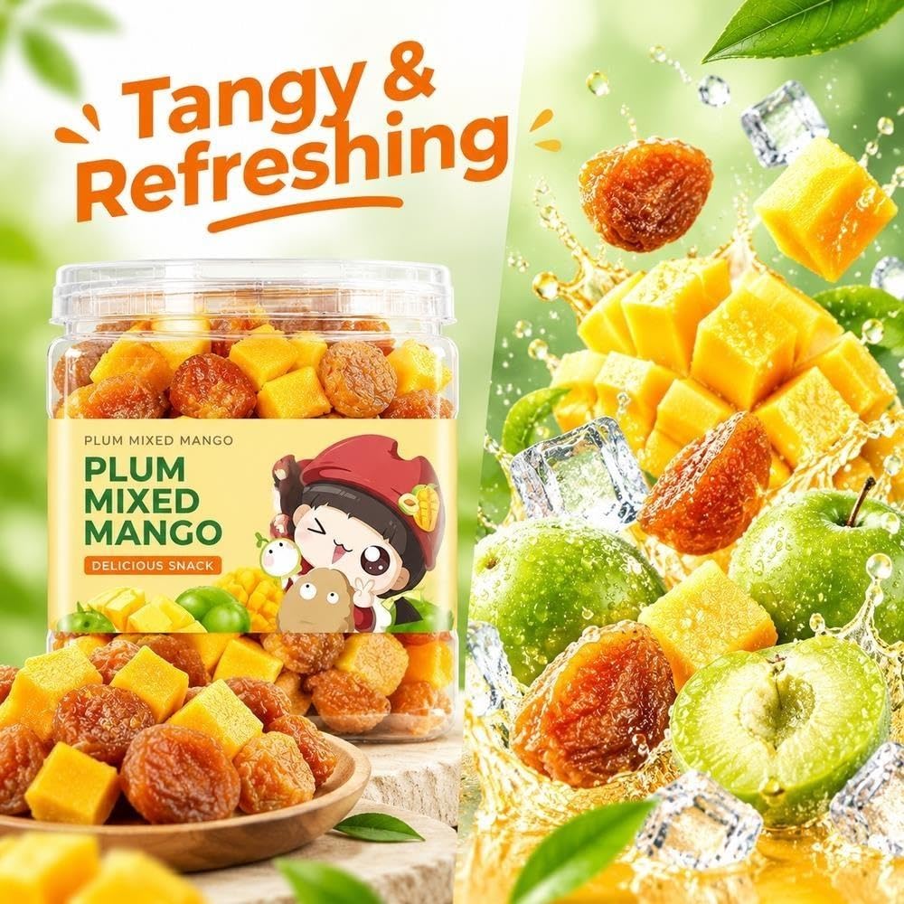 Snack de Frutas Ciruela y Mango Tarro 500g