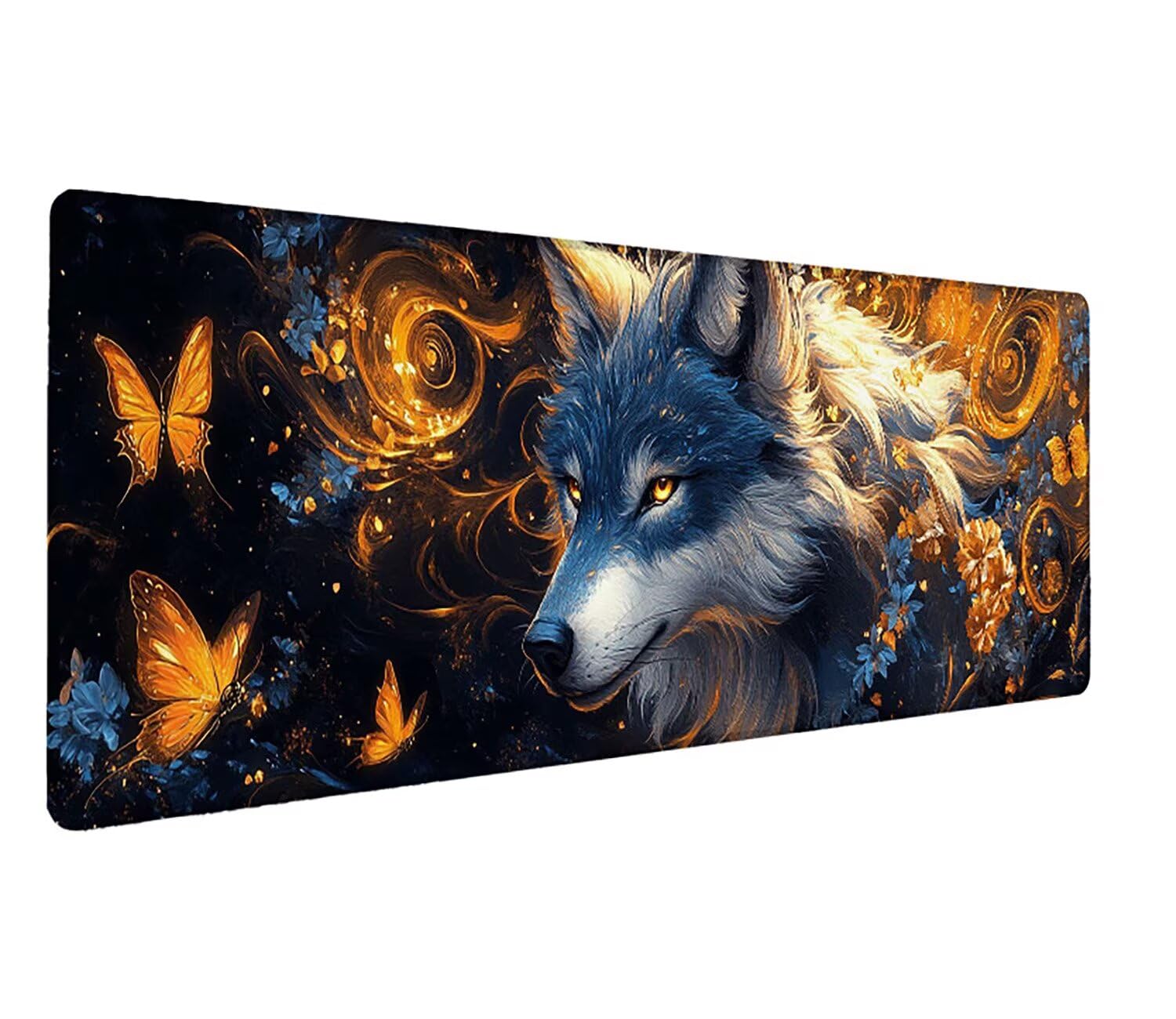 Podkładka pod mysz do gier XXL ze zwierzętami krajobrazowymi, podkładka pod mysz XXL - 1400 x 600 x 3 mm, podkładka pod mysz matowa, bardzo duża z tkaniny, antypoślizgowa podstawa, dla graczy