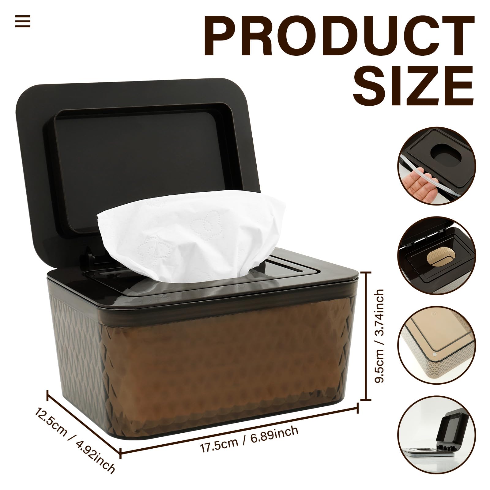 shaojian Baby Wipes Dispenser, Toilet Wet Wipes Dispenser Box with Sealing Lid to Keep Wipe Fresh - Image 3