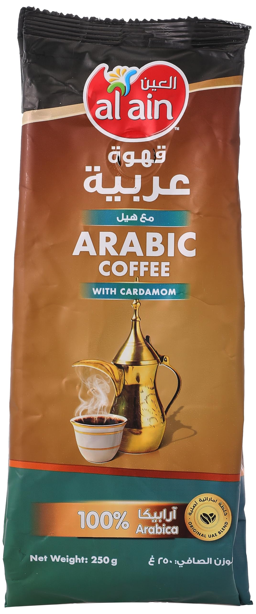 Al Ain Arabic Roasted Coffee With Cardamom, 250gm