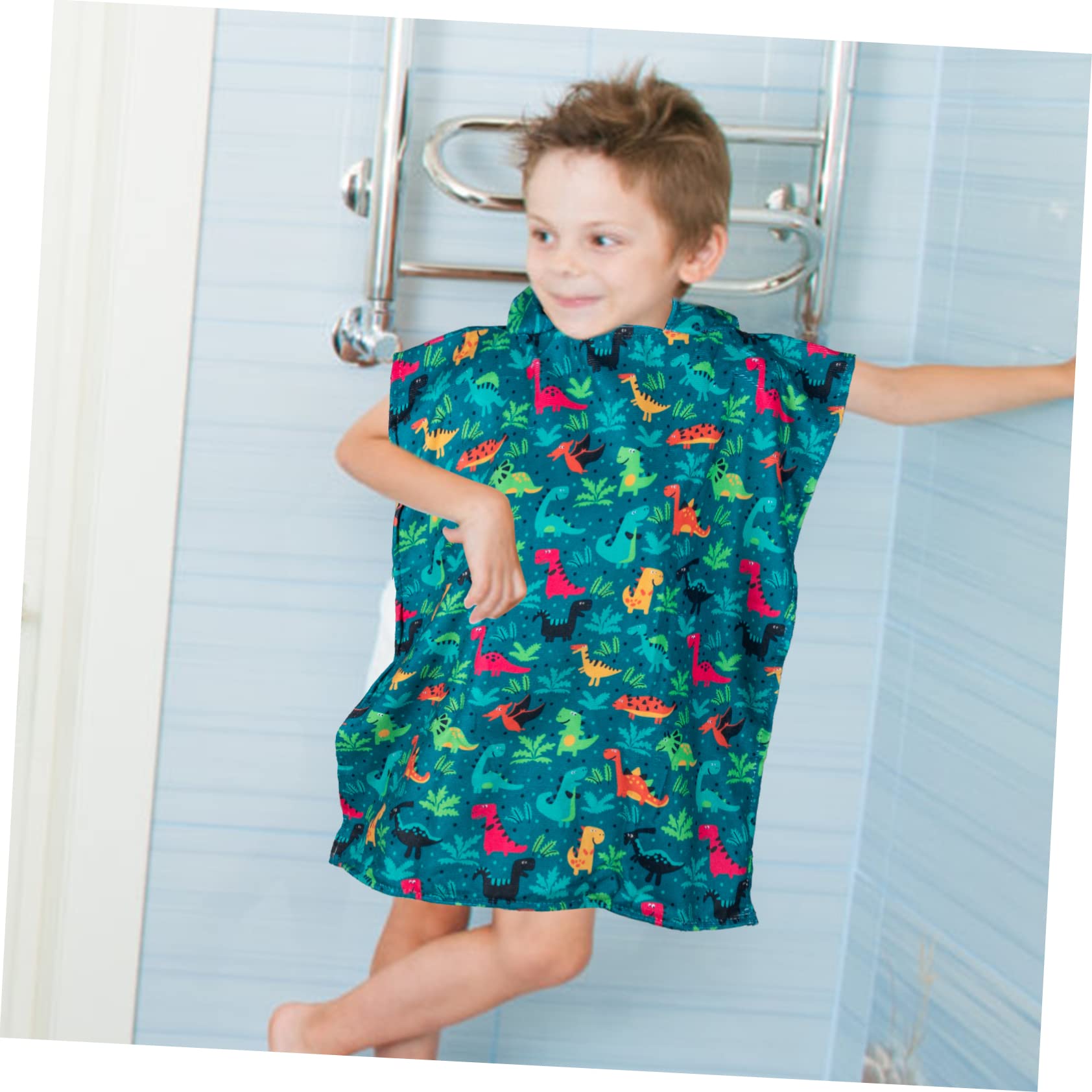 LABRIMP Toalla de Baño Capucha para Niños, de Microfibra Suave y Super Absorbente, Dibujos Animados, para Playa, Piscina y Ducha